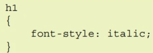 CSS font-style italic syntax